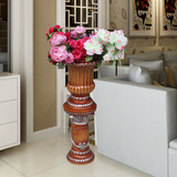 欧式花盆客厅装饰品摆件工艺礼品树脂罗马柱摆件工艺品台灯底座