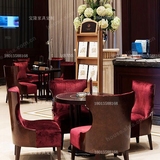 新中式新古典酒店家具售楼处销售中心休闲座椅沙发椅洽谈桌椅组合