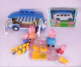 佩佩猪野餐车玩具粉红猪房车红猪小妹公仔露营车小汽车过家家