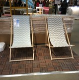 宜家代购 米辛索 沙滩椅可折叠躺椅椅子扶手椅户外休闲宜家新款