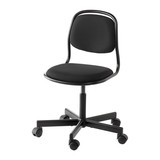 宜家代购 奥菲 书桌椅黑色办公椅学习椅工作椅宜家椅子新款可升降