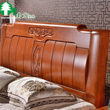 简约现代中式全实木床1.5米1.8米双人床高箱储物白色婚床橡木家具