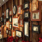 欧式复古奢华实木照片墙超大客厅沙发墙 创意相框墙画框挂墙组合