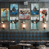 创意酒吧复古墙饰铁艺壁画装饰品欧式咖啡馆店铺壁挂壁饰墙面挂件