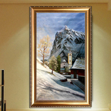 靠山欧式风景山油画手绘美画正品客厅办公室山装饰画中国画