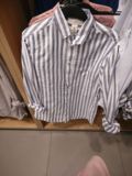 H&M男装专柜正品代购 hm男士衬衣 2016春款 印花棉质梭织长袖衬衫