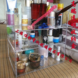 化妆品收纳盒子 亚克力透明多格收纳箱定制 桌面整理盒子箱子塑料