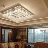 现代简约客厅灯水晶灯吸顶灯 大气高档正方形LED酒店豪华艺术顶灯