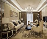 欧式实木沙发组合样板房客厅布艺沙发酒店会所高档古典家具特价