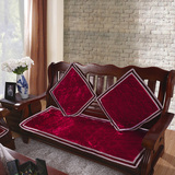 高档防滑乳胶底皮沙发坐垫拉舍尔毛超柔加厚毛绒红木沙发座垫特价