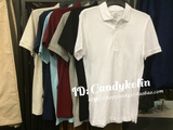 HM H&M香港专柜代购2016夏装新款翻领白色POLO衫T恤短袖英伦潮男