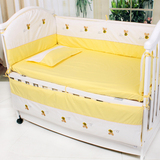 优伴蜜蜂联盟婴儿床上用品四五六七九件套纯棉宝宝床围卡通