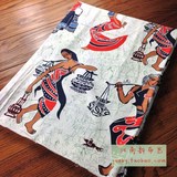 民族风 美女图 棉麻布料 中国风 棉布 桌布 装饰布 沙发布 半米
