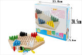 六角跳棋游戏巧之木成人益智木制玩具儿童智力玩具 橡木六色跳棋