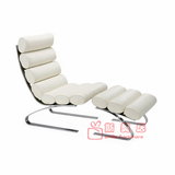 斯美外贸家具 鱼骨椅 创意休闲躺椅 欧式不锈钢沙发椅 皮艺午休椅