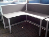小米公司屏风隔断桌 二手办公工位桌 二手办公家具市场员工电脑桌