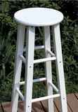 简约时尚白色高脚凳吧台凳木凳实家用高凳商铺摄影道具圆凳特价