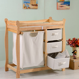包邮橡木三布抽实木婴儿床更换尿布台储物柜换衣台储物