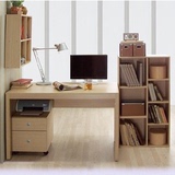 特价直销台式转角实木电脑桌组合书柜书架 简约现代组装 厂家直销