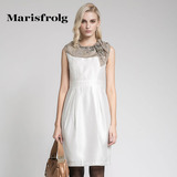 Marisfrolg玛丝菲尔 时尚修身纯白连衣裙 专柜正品春夏季新女装