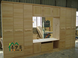 上海整体衣柜大衣柜电视柜组合柜壁柜樟子松芬兰松纯实木家具定制