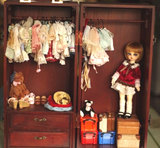 BJD/SD/DD芭芘家具收纳衣柜娃娃外出手提箱子衣橱道具小布可儿用