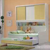 特价青少年儿童衣柜床多功能1.2米子母床拖床组合床环保板式家具