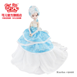蓝色婚纱中国古装芭比娃娃生日礼物关节体女孩玩具漂亮奢华新娘