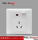 TCL罗格朗K4.0系列一开10A三孔单相三极带指示灯带开关插座