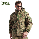 自由兵户外 战术男士大码冲锋衣美式防水风衣迷彩军迷战地外套M65