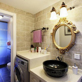 欧式浴室镜 壁挂式梳妆化妆镜子 新古典美式穿衣试衣镜子 卫生间