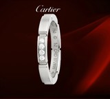 专柜正品代购 卡地亚Cartier 新款婚戒 18K白金 镶钻戒子B4080400