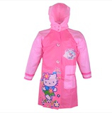 外贸儿童雨衣雨披加厚小孩学生带大书包位女童韩国时尚可爱雨衣