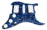 乐器配件 ST电吉他面板双单双带拾音器带线路开关套装  蓝珍珠