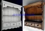 品味英伦◆欧式原木家具 定制款实木壁橱 壁挂 壁柜 吊柜 (135B)