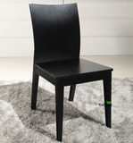 洽谈椅 咖啡椅 水曲柳餐椅 黑脚实木 欧式餐桌椅 时尚简约现代