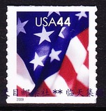 [皇冠店]美国邮票 2009年普票.国旗不干胶票(本票式).星条旗  新