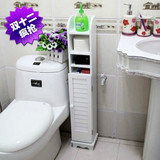 新款韩式田园卫生间收纳柜浴室边柜 卫生间置物架落地特价