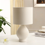 纯白色陶瓷缩点欧式家居工艺装饰品现代简约创意卧室书房床头台灯
