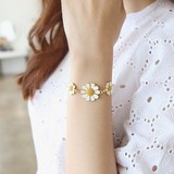 韩国进口流行饰品正品 超可爱sweet 雏菊花朵 向日葵手链手环手镯