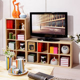 喜梦宝松木家具 电视柜 简约组合实木电视柜 客厅卧室格子小书柜