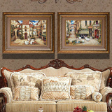 新品欧式法式奢华有框装饰画新古典客厅餐厅玄关壁挂画风景油画