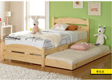 儿童床实木床松木床单人床课可带抽屉带拖床简约风格田园风格