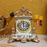 爱丽丝时尚台钟 高档树脂钟表摆设 欧式家居客厅时尚创意座钟摆件