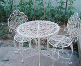 特价铁艺桌椅 餐桌椅 户外桌椅 白色桌子成套组合桌椅 梅花桌椅