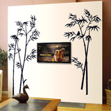 中国风立体感防水客厅沙发电视背景墙房间装饰墙贴纸贴画富贵竹子