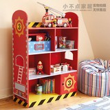 豆米宝贝原单宜家儿童家具卡通红色汽车书架书柜玩具收纳幼儿园
