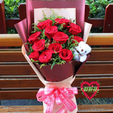 圣诞节11朵红玫瑰花深圳市鲜花速递宝安区龙岗区鲜花速递送花上门