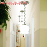 欧式小吊灯单个铁艺走廊玄关灯具餐厅过道灯阳台灯饰卧室创意包邮