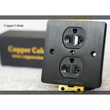 Copper Colour/铜彩 EX-126HE OFC镀金/镀银 美标电源插座 墙插